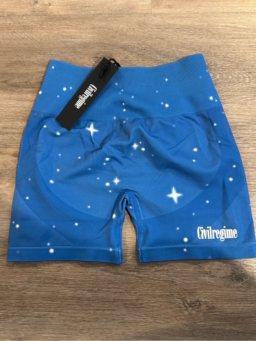 Civil Regime Women's High-Waist Blue Star Print Shorts